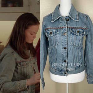 Rare Vintage Embroidered ASO Rory Gilmore Denim Jacket Gilmore Girls Small